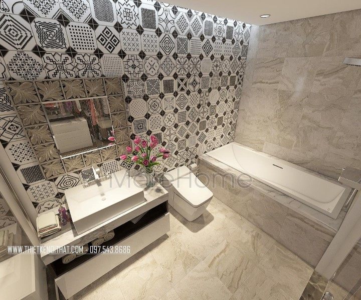 Thiết kế và thi công nội thất phòng tắm, nhà vệ sinh chung cư Imperia Garden